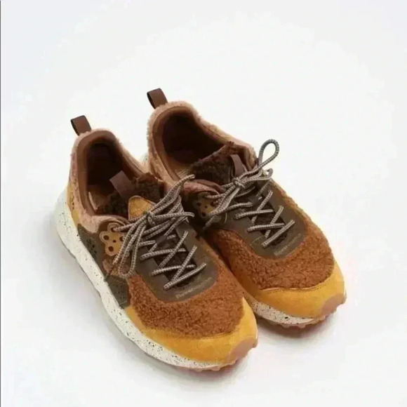 FREE PEOPLE FLOWER MOUNTAIN SHEARLING SUEDE TRAINER - Picture 5 of 6